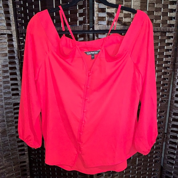 Express Off-the-shoulder, flowy blouse - Picture 1 of 5